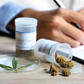 Medical marijuana in prescription bottle